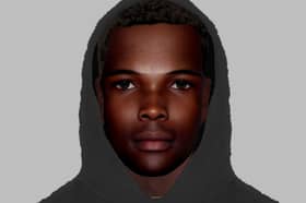 South Yorkshire Police has released an e-fit image of a man they want to speak to following a robbery in Sheffield city centre in March.