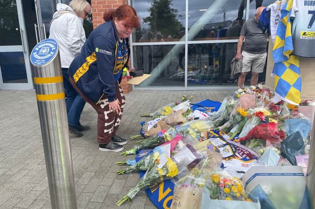 Paula Newson, 36, of Holt Park, was among those laying tributes at Headingley Stadium.