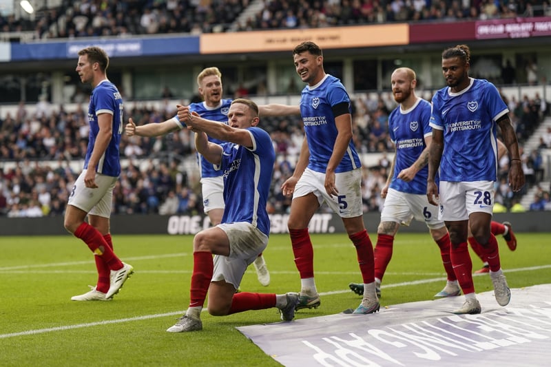 The Magic Man does it again. Nottingham Forest fan Colby Bishop gives it to the Derby crowd after his 95th-minute leveller at Pride Park.