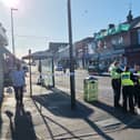 Police  on Staniforth Road in Darnall following a fatal attack on a 23-year-old man that is now being treated as a murder investigation.