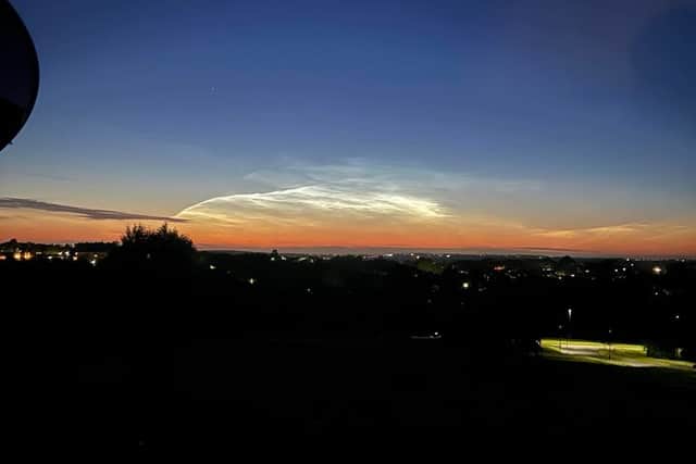 Billy Wassell captured this photo of Sheffield's sky looking bright on June 18 - at 2am. It is an example of "extremely rare" noctilucent clouds lighting up the sky.