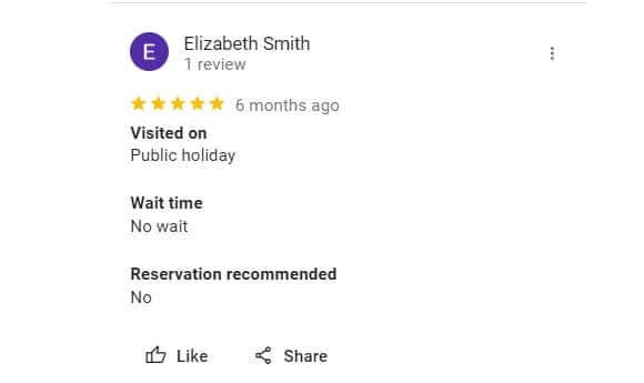 A Google Review for Sheffield's half-cut tree' in Waterthorpe .