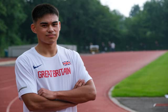 Sheffield sprinter Louie Hinchliffe pictured back in 2021, after being called up by GB Athletics for the European U20 Championships. Photo: Dean Atkins/National World