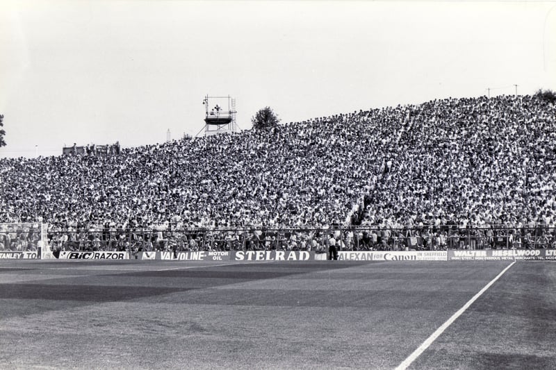 Wednesday's most famous stand remained open to the elements until a roof was eventually added in 1986 after fans raised money to contribute to the cost - it was quite the sight when it was full.