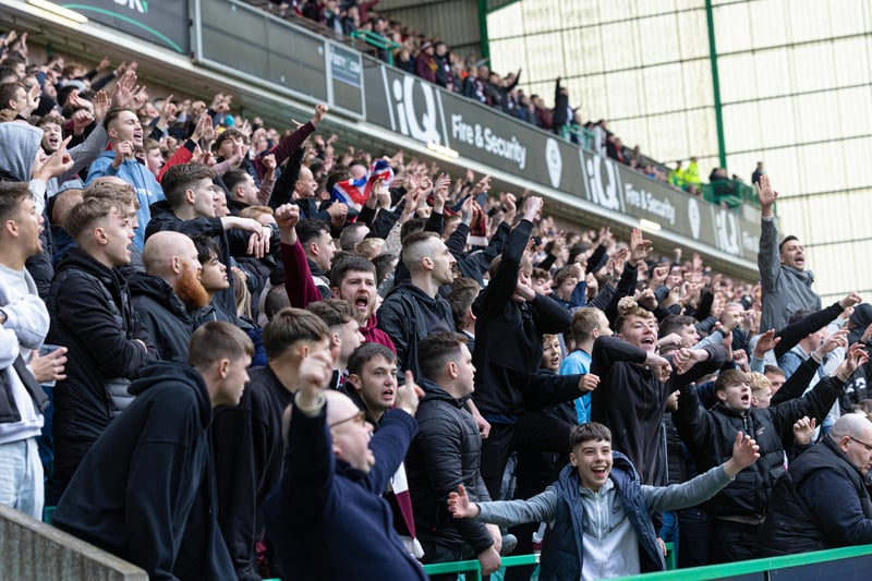 18 best photos of Hibs and Hearts fans during 1-1 draw in Edinburgh ...