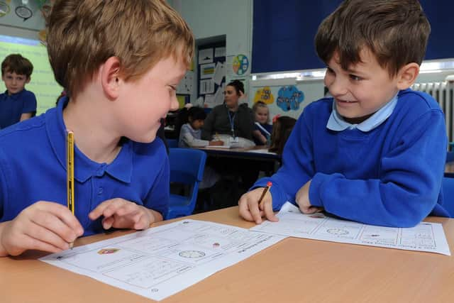 Pupils at Hillsborough Primary School