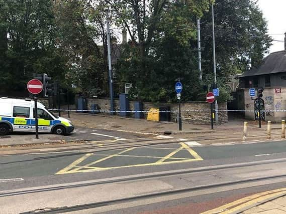 A police cordon in Hillsborough