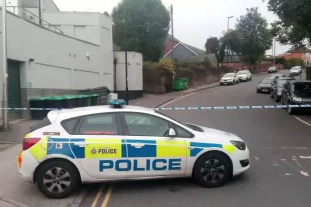 Two men were stabbed in Hillsborough in the early hours of Sunday