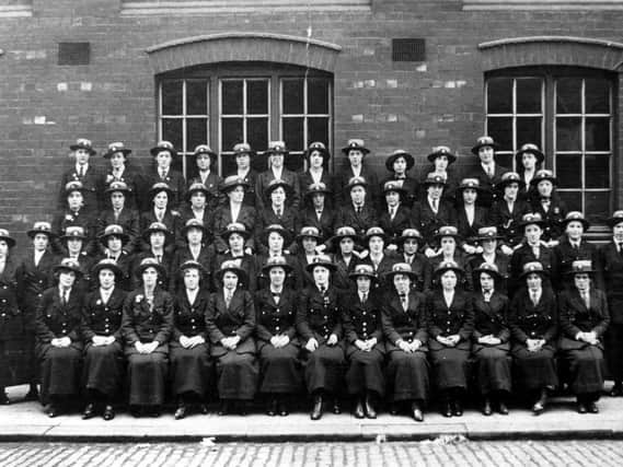 World War One telegram girls at Sheffield Post Office on Pond Street. Picture courtesy of Picture Sheffield