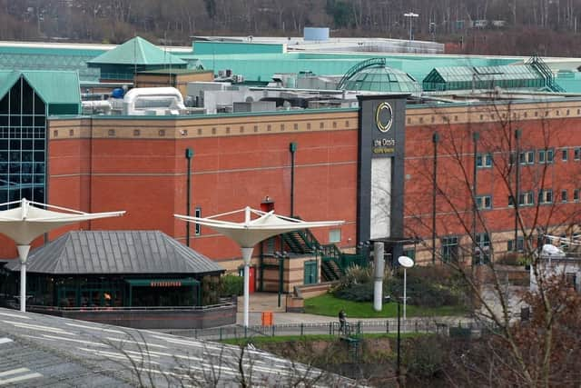 Christmas lights have gone up at Meadowhall