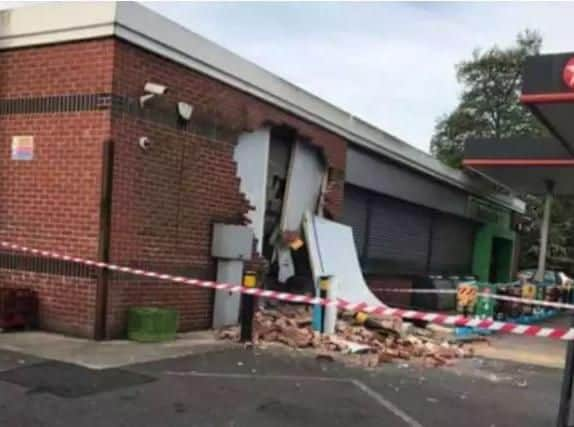 Crooks stole a cash machine from the Co-op petrol station and shop on Worksop Road, Aston, in May