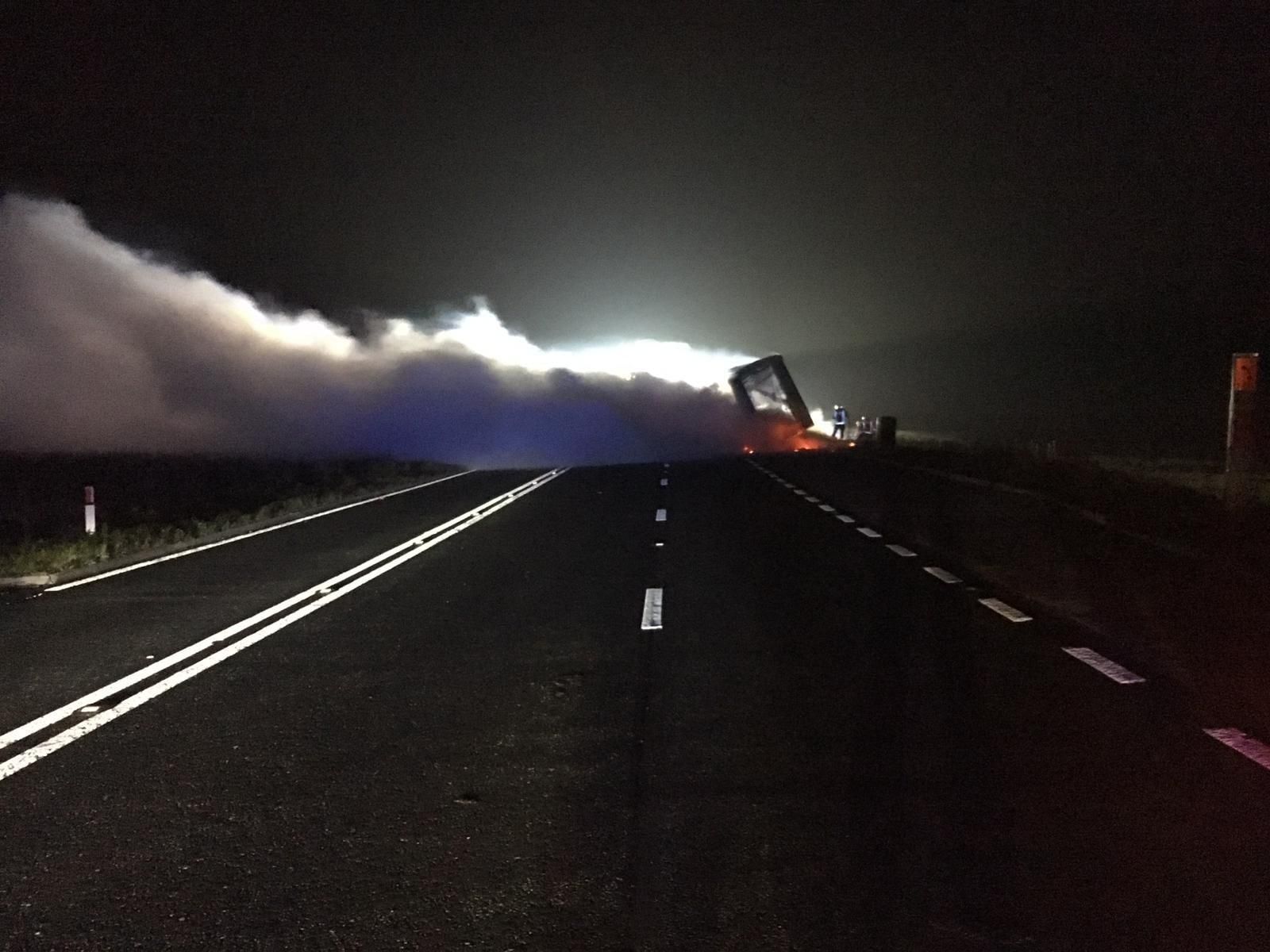 Lorry fire leads to closure of Woodhead Pass this morning