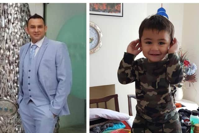 Adnan Ashraf Jarral, aged 35, and his one-and-a-half-year-old son,Usman Adnan Jarral, who were among four people killed in the crash