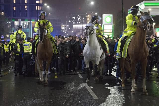 Sheffield United v Sheffield Wednesday 
Police escort Owls  fans on Bramall Lane