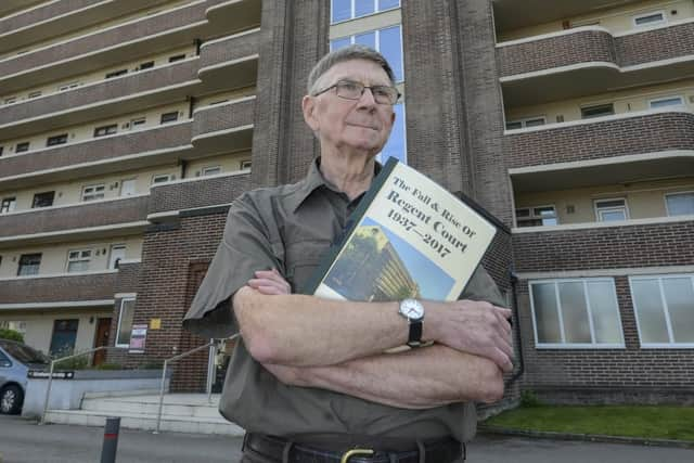 Stuart Cooke outside Regent Court. Picture Scott Merrylees