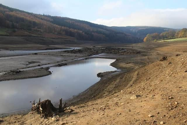 The lost village of Derwent is still visible and drawing the crowds (Picture: Severn Trent water)