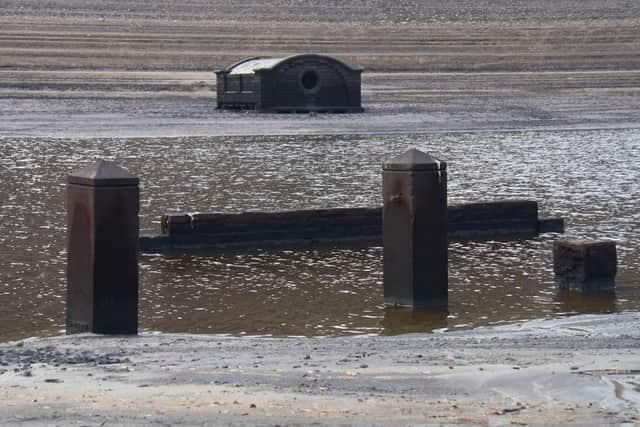 The remains of the lost village (Picture: Ladybower Reservoir)