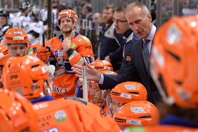 Tom Barrasso on Arena bench v Manchester