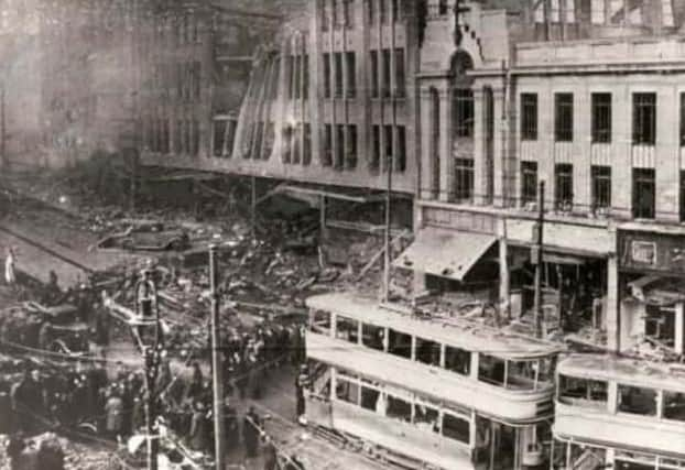 High Street was badly damaged in the air raid