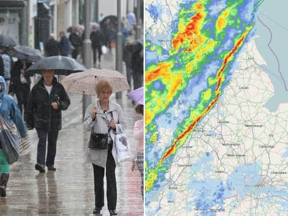 An intense band of rain is sweeping across the country today