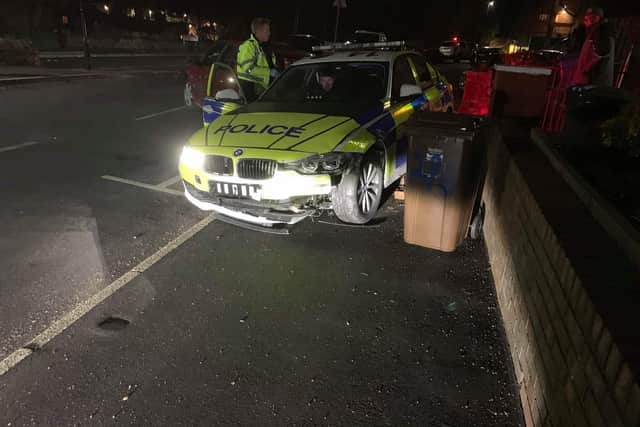 The scene at the junction of Rushby Street and Earl Marshal Road last night. Picture: Nasar Raoof