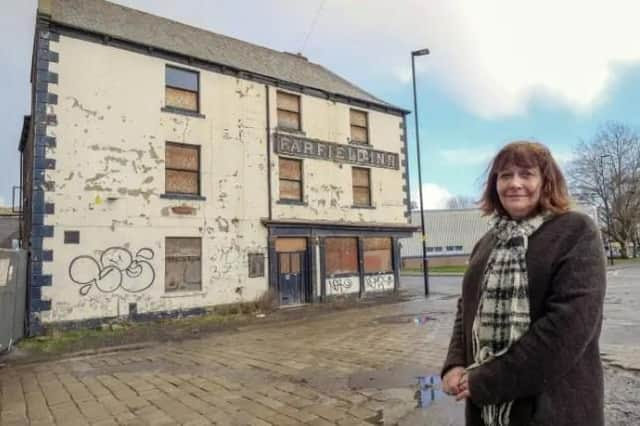 Conservation officer Zoe Mair outside the Farfield Inn.