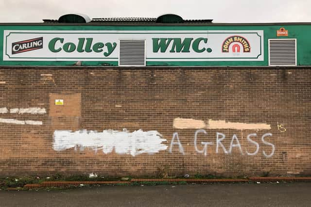 Colley Working Men's Club graffiti.