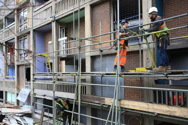 Work has started on Park Hill development phase 2and 3 in Sheffield. January 16th 2019. Picture: Chris Etchells