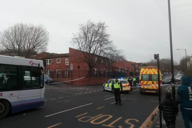 Police at the scene. Picture: Sam Cooper