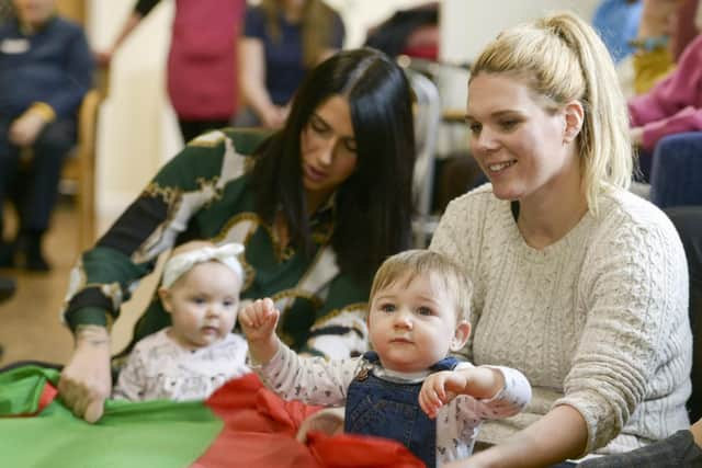 Darnall view care Home and toddler group music and sing a long session