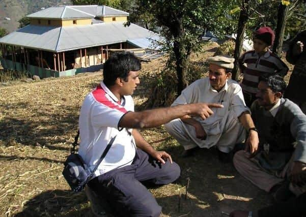 Shaffaq Mohammed in Pakistan after the 2005 earthquake.