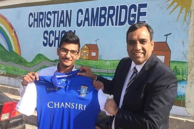 Shaffaq Mohammed at a Christian school in Pakistan.