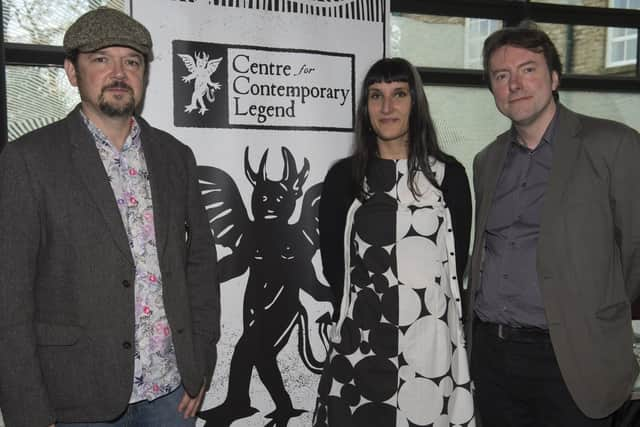 Opening of the new Centre for Contemporary Legend at Hallam University
Andrew Robinson, Diane Rodgers and Dr David Clarke at the event