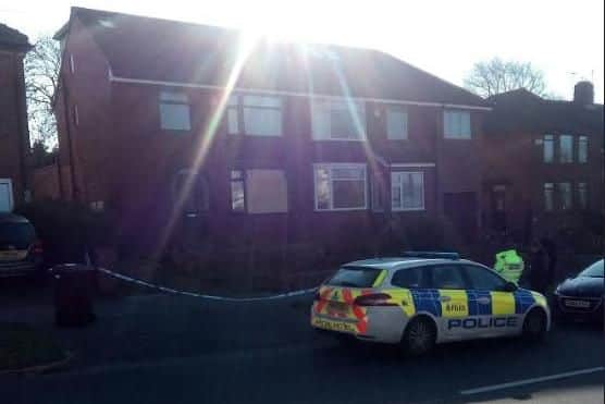 A house was cordoned off after a man was shot in Fox Hill on Tuesday. Picture: Lee Peace