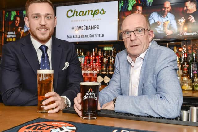 Publican Dave Aldred and his father Dave Aldred Senior at Champs