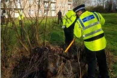 Land searches have been carried out in Lowedges this morning