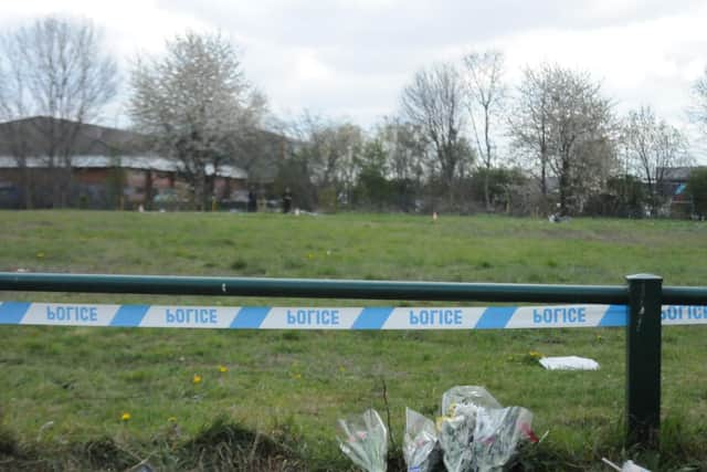 Bouquets of flowers have been left at the scene.