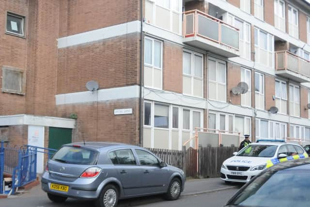 The scene on Spital Street, Sheffield after a teenage boy was shot. Picture: Sam Cooper / The Star