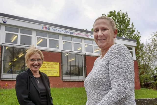 Centre manager Sue Smith and lunch club manager Nicola Hodson. Picture Scott Merrylees