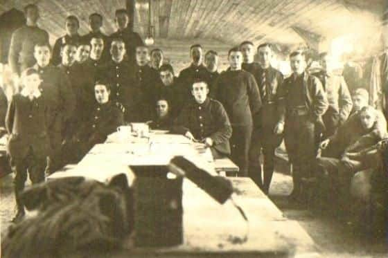 No9 Hut at Redmires Camp. Photograph taken by 12/205 William Oliver, courtesy of Andrew Russell