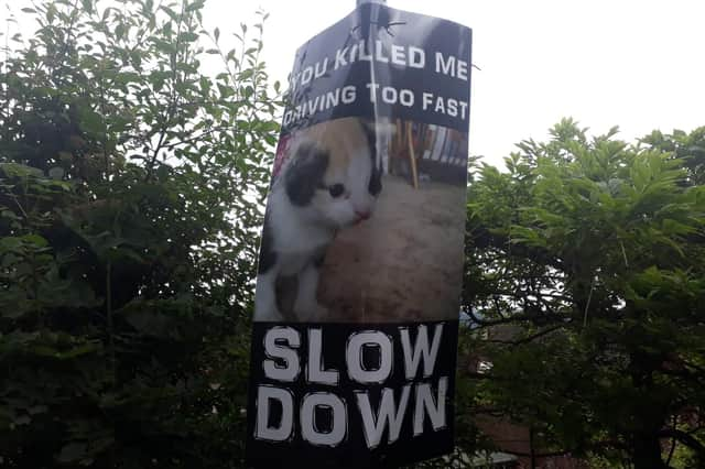 One of the posters placed by on Rural Lane.