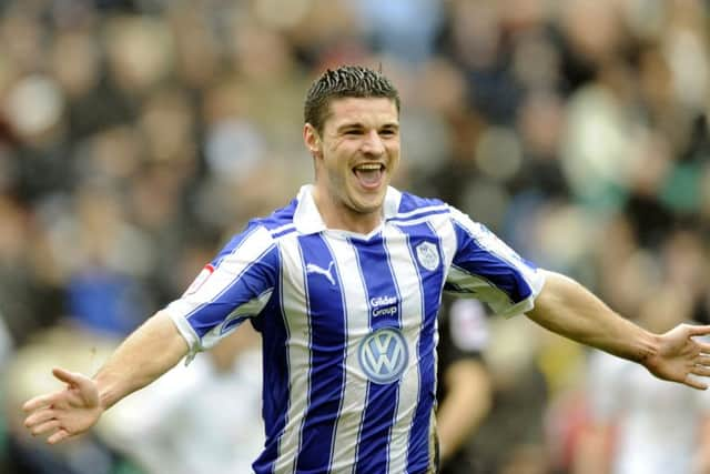 Preston North End v Sheffield Wednesday...GOAL...Owls Ben Marshall celebrates his goal