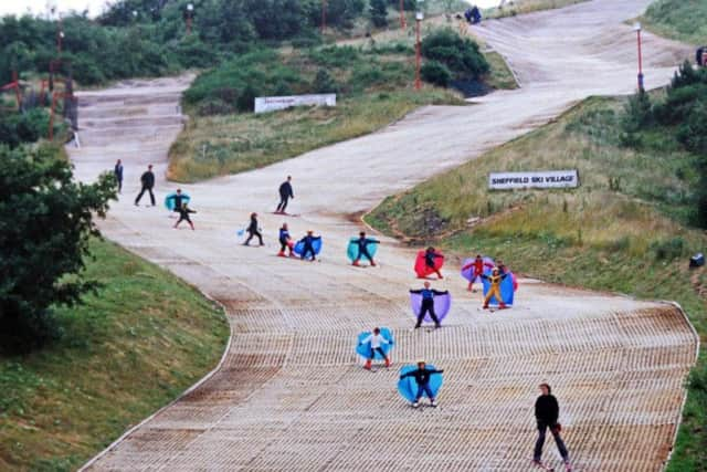 Sharks Ski Club members at Sheffield Ski Village in 1989