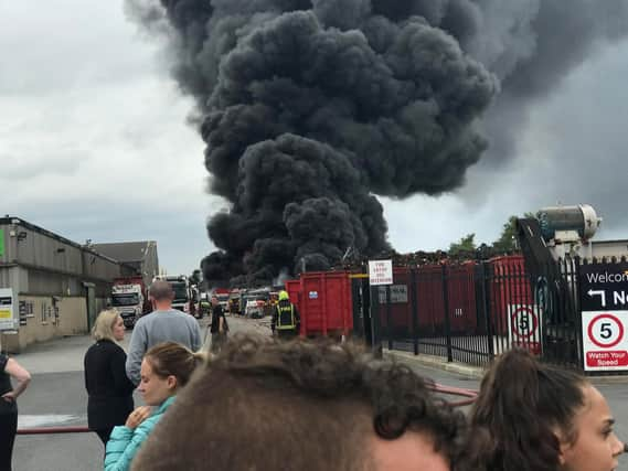 Firefighters are at the scene near Rotherham (Picture: Daniel Roberts)