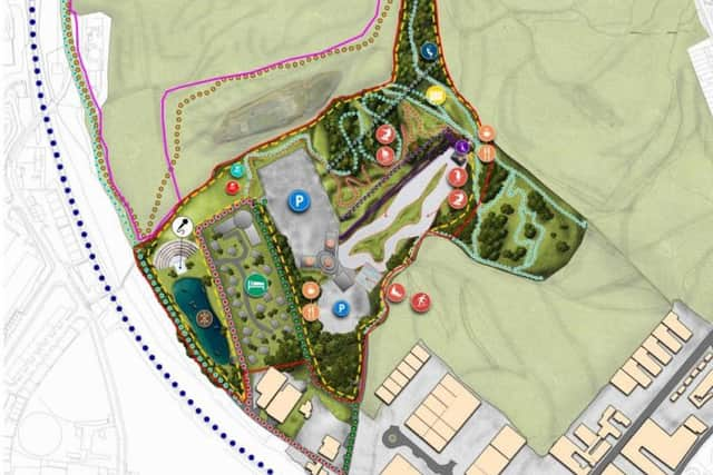 A map showing showing where different elements of the revived ski village could go. Picture: EXTREME/aad