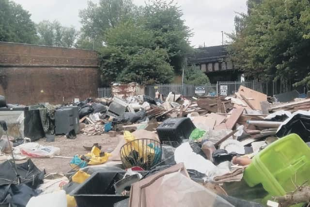 Litter at the site.