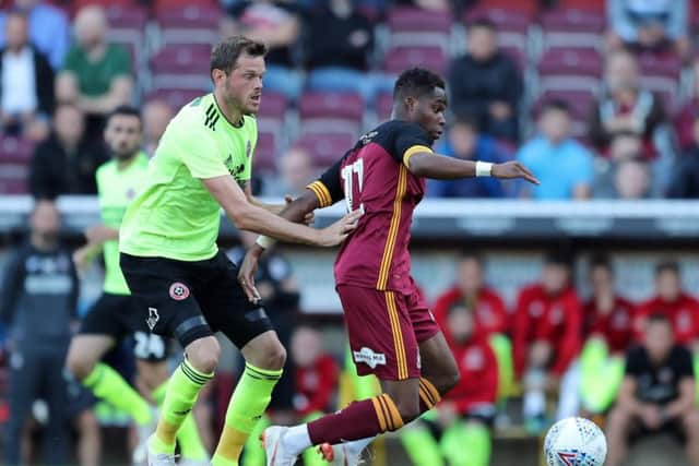 Richard Stearman in action for Sheffield United against Bradford City. Simon Bellis/Sportimage