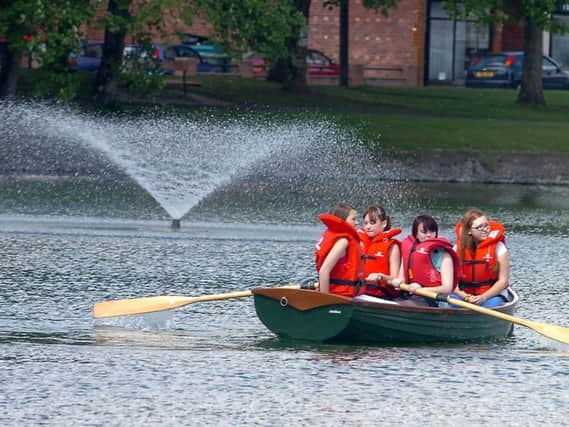 The fountain at Askern Lake, before it stopped working. Picture: Steve Taylor