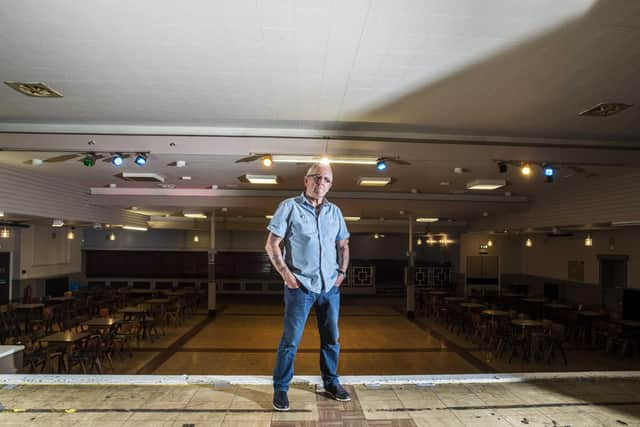 The function room at Shiregreen Club, where hundreds of Sheffield women watched the big reveal in The Full Monty