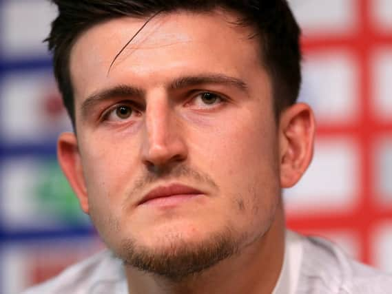 England's Harry Maguire during a press conference at The King Power Stadium,